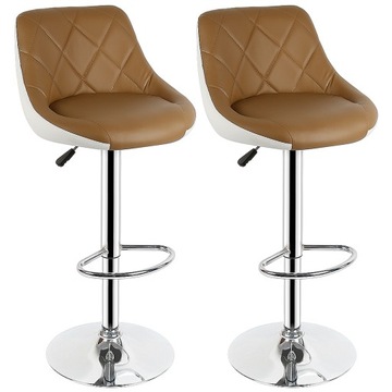 2X PIKOWANE OBROTOWY REGULOWANY HOKER SZTUCZNA SKÓRA KUCHENNE LOFT KRZESŁO