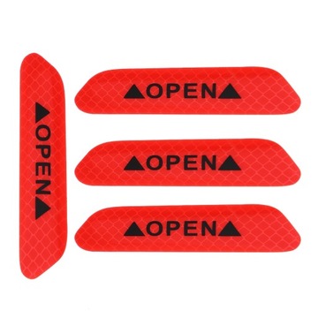 4 szt. Samoprzylepne odblaskowe naklejki ostrzegawcze na drzwiach samochodu