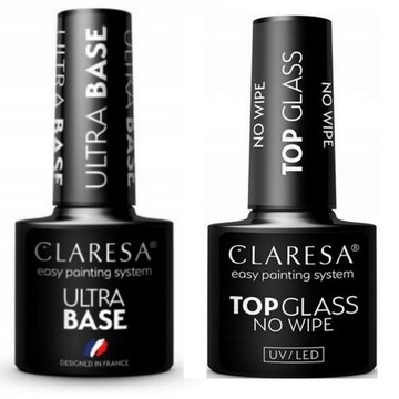 CLARESA ZESTAW ULTRA BASE + TOP GLASS NO WIPE