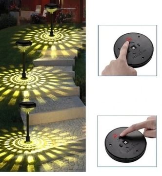 САДОВАЯ СОЛНЕЧНАЯ ЛАМПА СВЕТОДИОДНАЯ МОЗАИКА ТЕПЛАЯ ДЕКОРАТИВНАЯ ЛАМПА 2 ШТ.