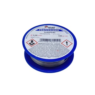2mm 0.1kg Sn60Pb40 cyna z topnikiem Cynel