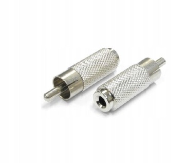 adapter 1RCA wtyk - gniazdo jack 3,5 ( metal ) HQ