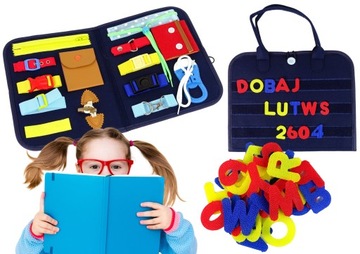 Walizka Tablica Manipulacyjna Sensoryczna Malucha