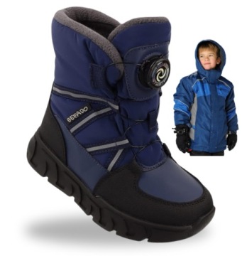 BEFADO BUTY ZIMOWE CHŁOPIĘCE TRZEWIKI OCIEPLANE ŚNIEGOWCE TRAPERY R. 31