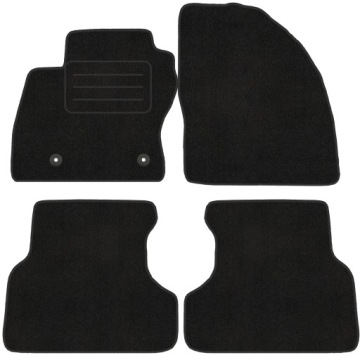 Velurové koberce Lux pro Ford Focus MK2 (2003-2010) Komplet Černé