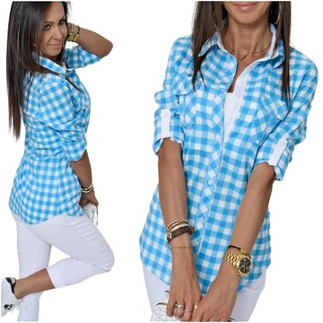 WIOSENNA CASUALOWA KOSZULA W KRATĘ VERA! WZ.3 XXL