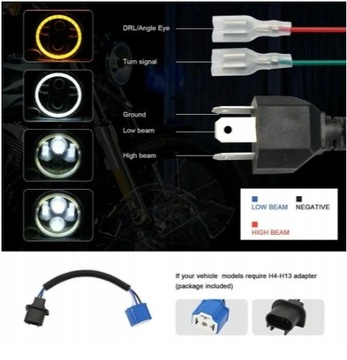 ФАРА МОТОЦИКЛА ПЕРЕДНЯЯ ФОНАРЬ H4 LED 5,75 дюйма