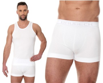 Podkoszulek termoaktywny BRUBECK + BEZSZWOWE Bokserki męskie COTTON -L