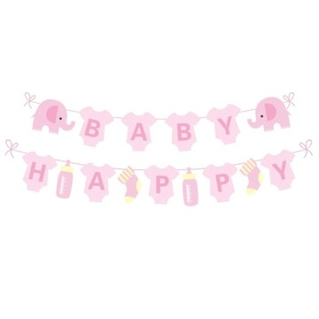 BANER girlanda BABY SHOWER GIRL