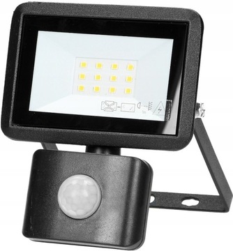 NAŚWIETLACZ LED Z PIR 10W 800LM IP44 4000K ORNO