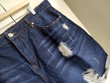 boohoo SPODENKI JEANSOWE DZIURY SZORTY 50