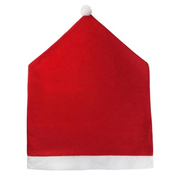 Чехлы на СТУЛЬЯ Шапка Санты РОЖДЕСТВЕНСКОЕ УКРАШЕНИЕ