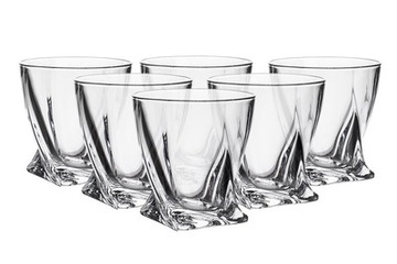 Хрустальные бокалы для виски Bohemia Quadro 340 мл 6 шт.