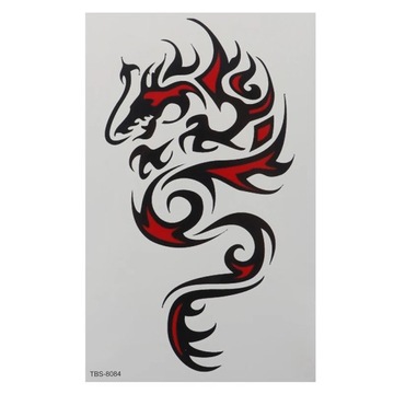 3D наклейка на руку, ногу, боди-арт, черный дракон, одноразовую, съемную, wo