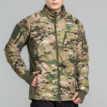 Męska kurtka taktyczna z kapturem, wodoodporna, zielona_XL