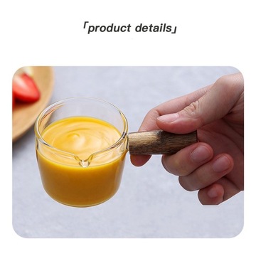 МАЛЕНЬКИЙ КУВШИН ДЛЯ МОЛОКА/КОФЕ С ДЕРЕВЯННОЙ РУЧКОЙ 50 МЛ