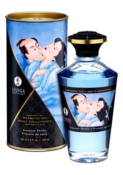 Съедобное кокосовое согревающее массажное масло