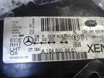 MERCEDES GL 164 XENON PRAVÝ A1648203261 SVĚTLO EU
