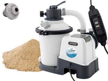 Pompa Piaskowa Filtr Basen Intex 3500 l/h + Wyłącznik + Piasek 26642GS