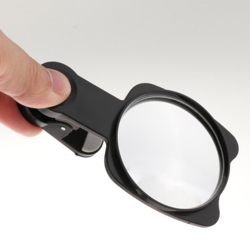 Зажим для зеркала заднего вида для камеры смартфона. Универсальное зеркальное отражение черного цвета.