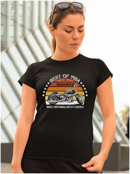 Tshirt MOTOCYKL BEST OF 1984 na 40 Urodziny S