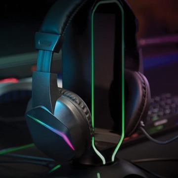 НАКЛАДНЫЕ ПРОВОДНЫЕ ИГРОВЫЕ НАУШНИКИ С МИКРОФОНОМ, RGB LED LED PC