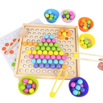 DREWNIANA UKŁADANKA MOZAIKA GRA MEMORY MONTESSORI