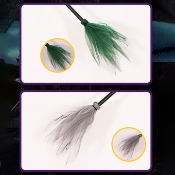 Волшебная метла, летающее фетровое рождественское украшение для детей, оранжевая ведьминская метла