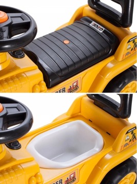 БОЛЬШОЙ ПОЕЗД, ЭКСКАВАТОР, БУЛЬДОЗЕР, СКРЫТ ПОД СИДЕНЬЕМ, ГОРШОК, ДВИЖУЩЕЕСЯ ВЕДРО