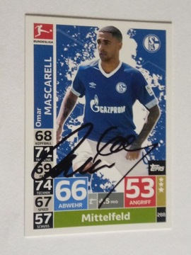 Karta topps match attax autograf Bundesliga Schalke Mascarell