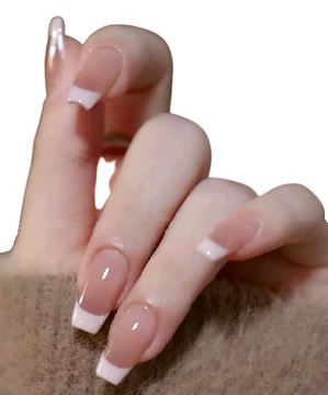 Paznokcie PRESS ON NAILS TIPSY 24 french ZWĘŻANE