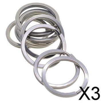 3x10 szt. Klucze dzielone ze stali nierdzewnej Pętla Półprodukty do biżuterii 30 mm, 3 szt.