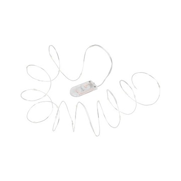 Lampki świąteczne 20 mini LED zimny biały stroik