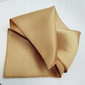 STARE ZŁOTO- BEŻ POSZETKA W POŁYSKU CHUSTECZKA