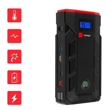 POWERBANK JUMP STARTER START BOOSTER TORCH 10400 мАч + ЗАЖИМЫ