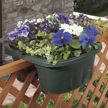 Donica podwójna balkonowa balustradowa 40cm