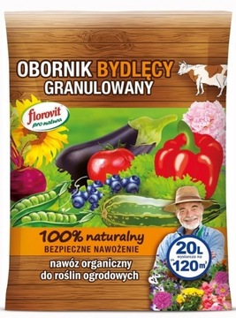 OBORNIK BYDLĘCY FLOROVIT pro natura naturalny organiczny granulowany 20L