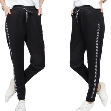 F95 DAMSKIE SPODNIE DRESOWE wysoki stan 4XL/5XL