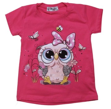 Bluzka Bluzeczka Koszulka na Lato T-SHIRT Sowa * 80