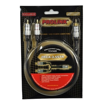 КАБЕЛЬ mini JACK 3,5 – 2 RCA STEREO PROLINK EXCLUSIVE TCV 3420 1,2 м