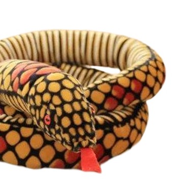 Змея Имитация Игрушечная Модель Большая Плюшевая Шутка Змея Реквизит Желтый