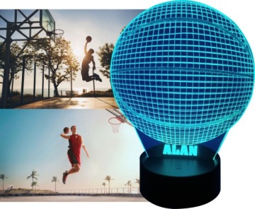 3D LED БАСКЕТБОЛЬНАЯ ЛАМПА С НАЗВАНИЕМ