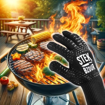 Перчатки для гриля Перчатки для костра Кухня Жаростойкие Защитные < 800°C