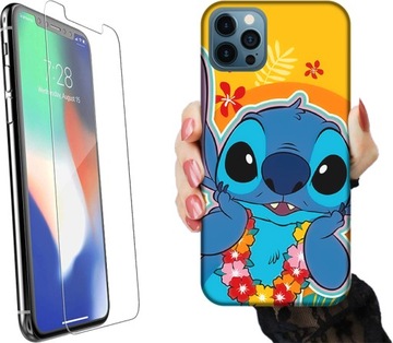 ETUI NA TELEFON APPLE IPHONE 12 PRO MAX DZIECIĘCE WZORY STITCH +SZKŁO