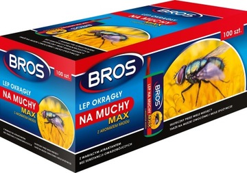 Lep na Muchy BROS Okrągły MAX z MIODEM 100szt.