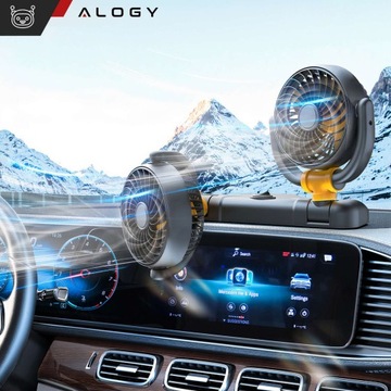 Двойной вращающийся вентилятор, тихий, 12 В, 10 Вт, регулируемый для кабины автомобиля.