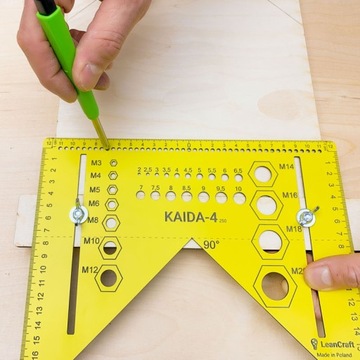 KAIDA-4 многофункциональная линейка для разметки кромок, 250 мм