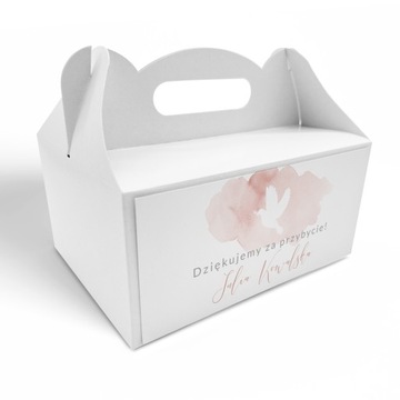 Коробка для торта 10 шт. Персонализация Спасибо 1-е причастие УЗОРЫ
