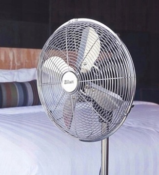 WENTYLATOR PODŁOGOWY STAL CHROM 50W, 40CM