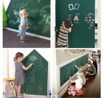 САМОКЛЕЯЩАЯСЯ МЕЛОВАЯ ДОСКА БОЛЬШАЯ XXL + 5 МЕЛОВ